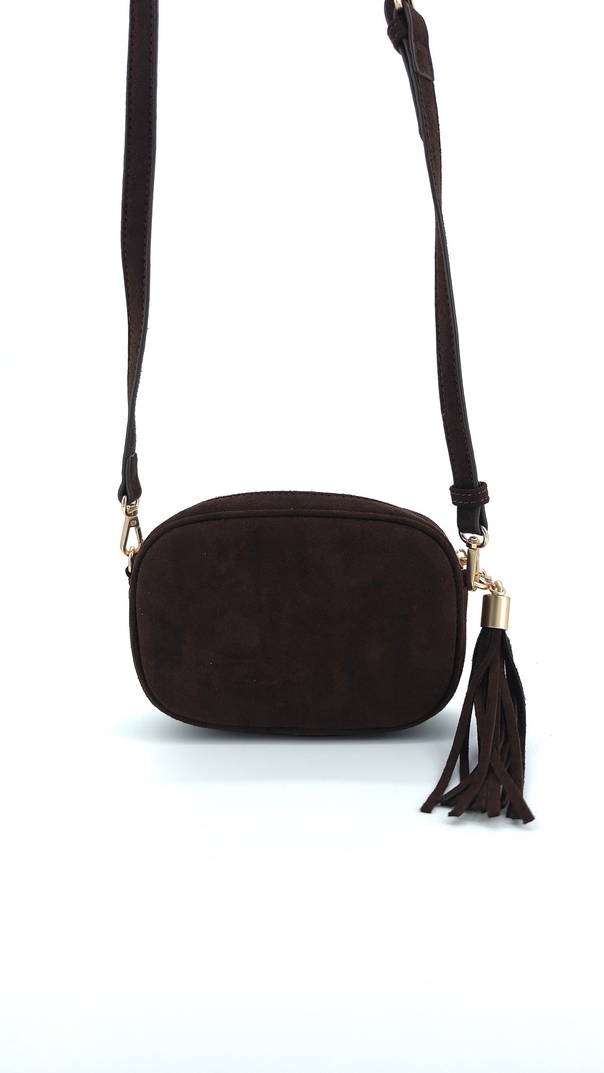 Mila Suede Crossbody Bag Chocolate