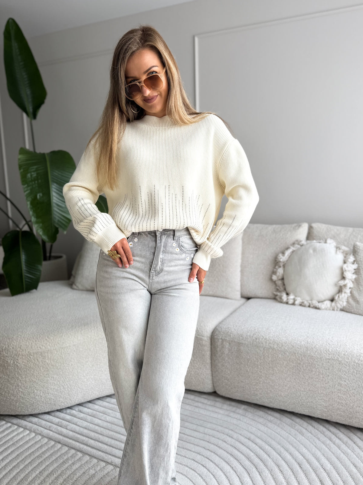 Elise Crystal Sweater Viscose