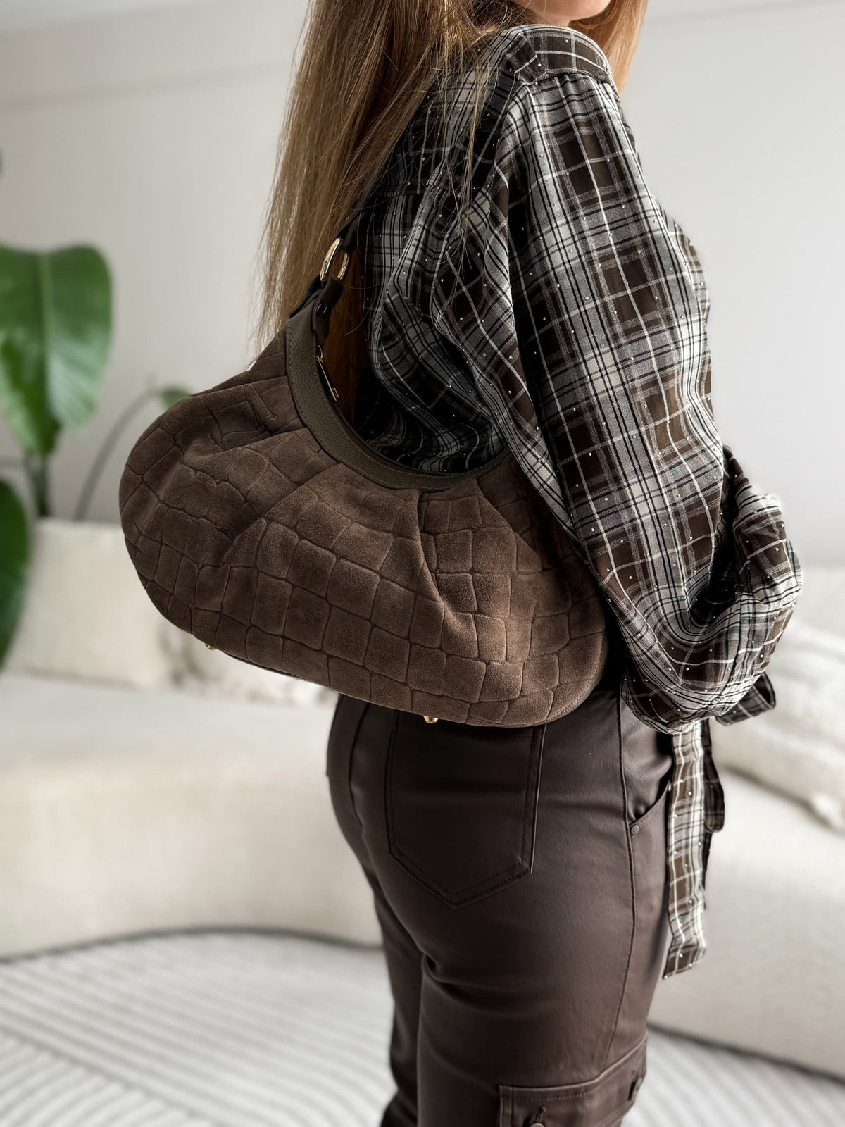 Sophie Suede Bag Leather