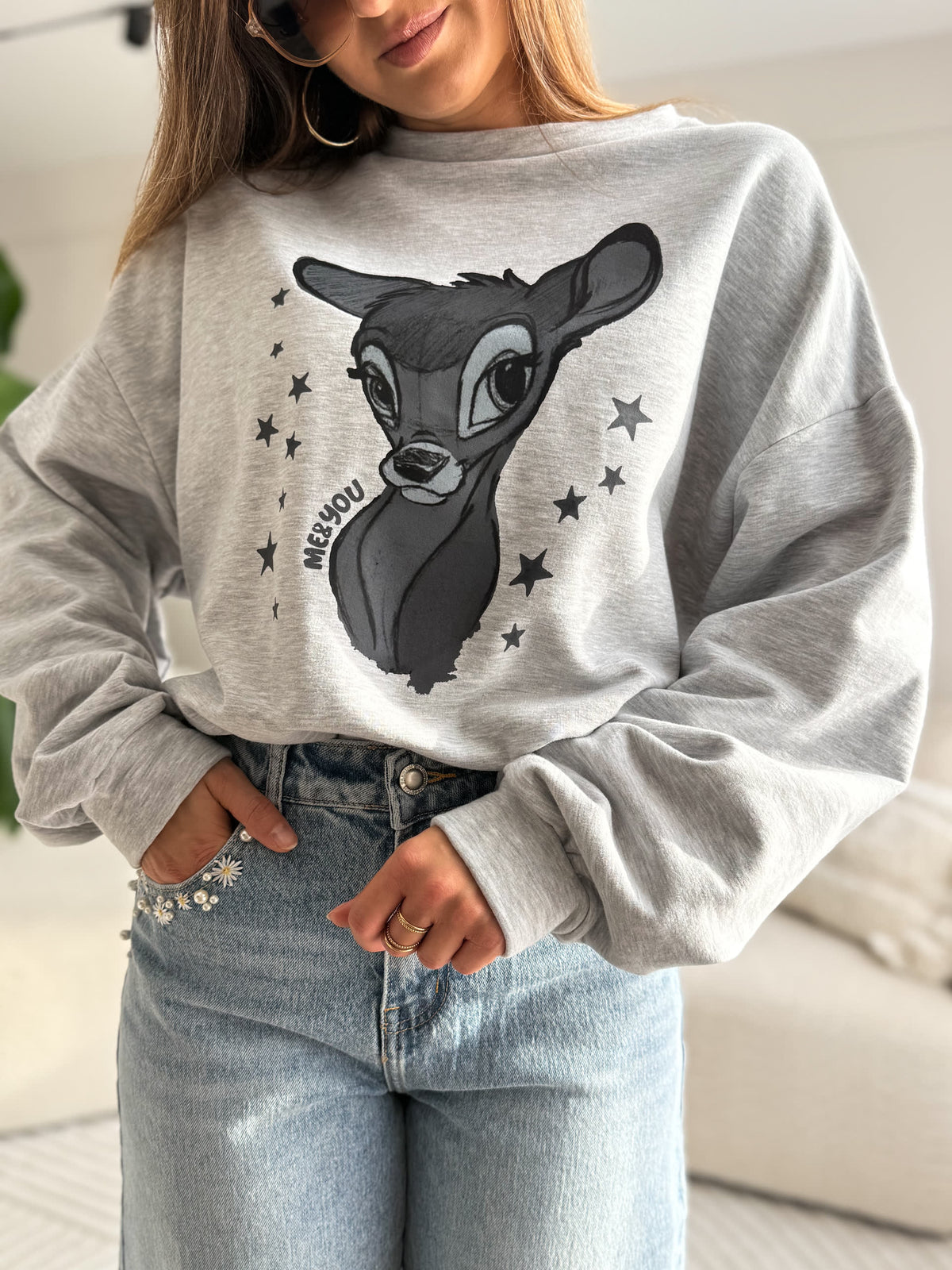Daisy Bambi Sweater Grey