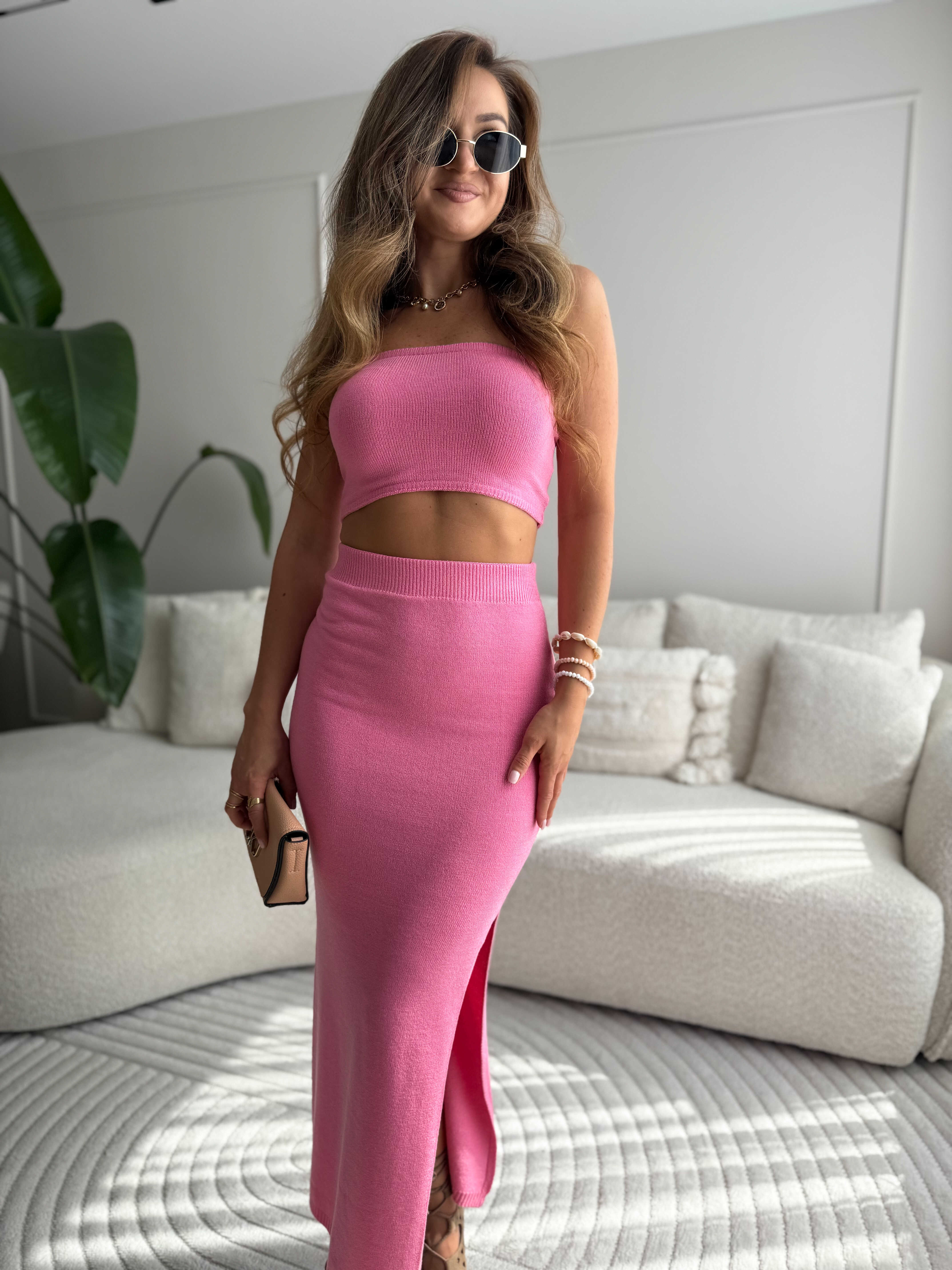 Milano Set viscose & cashmere pink