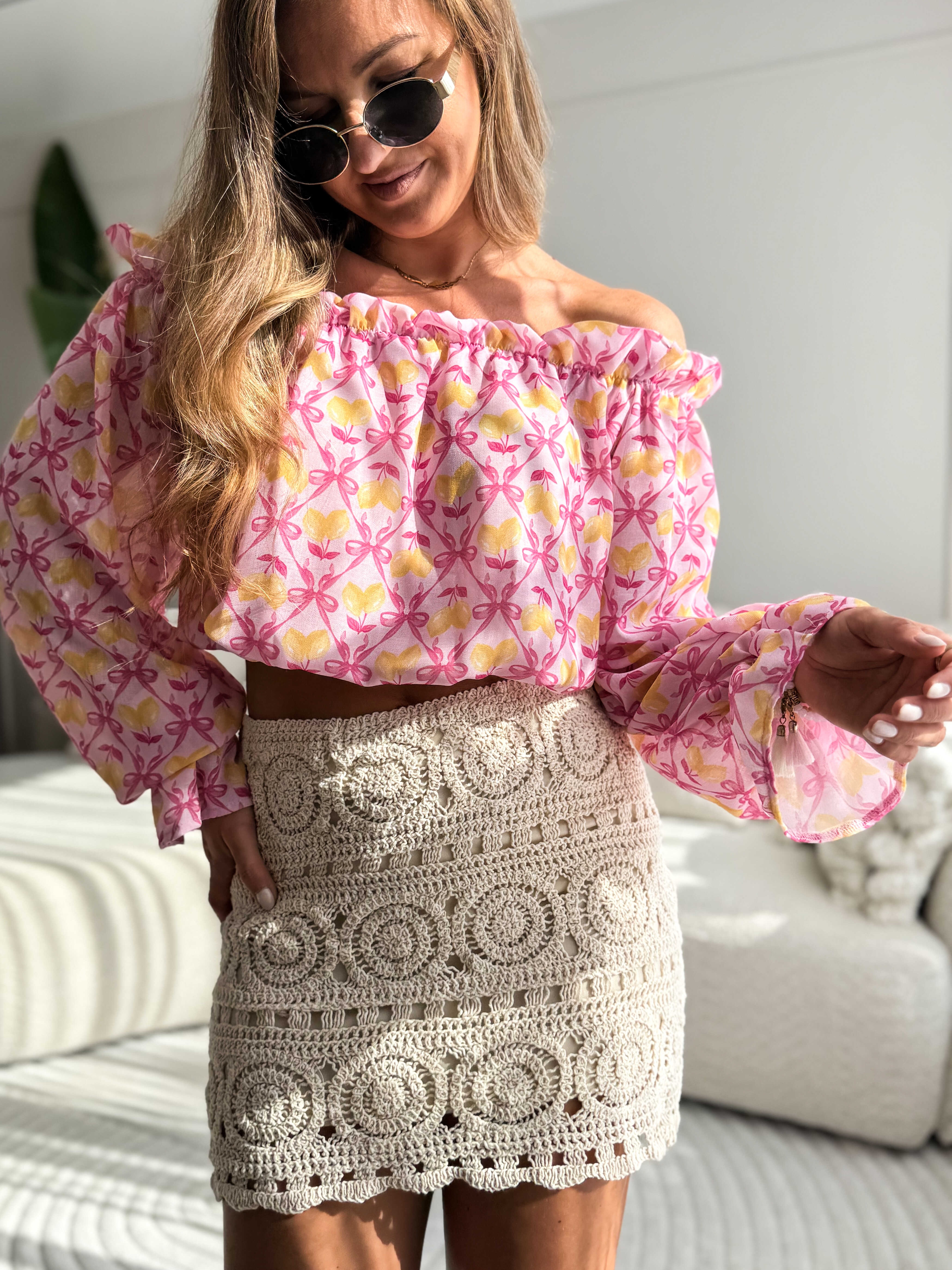 Malaga Knitted Skirt Beige