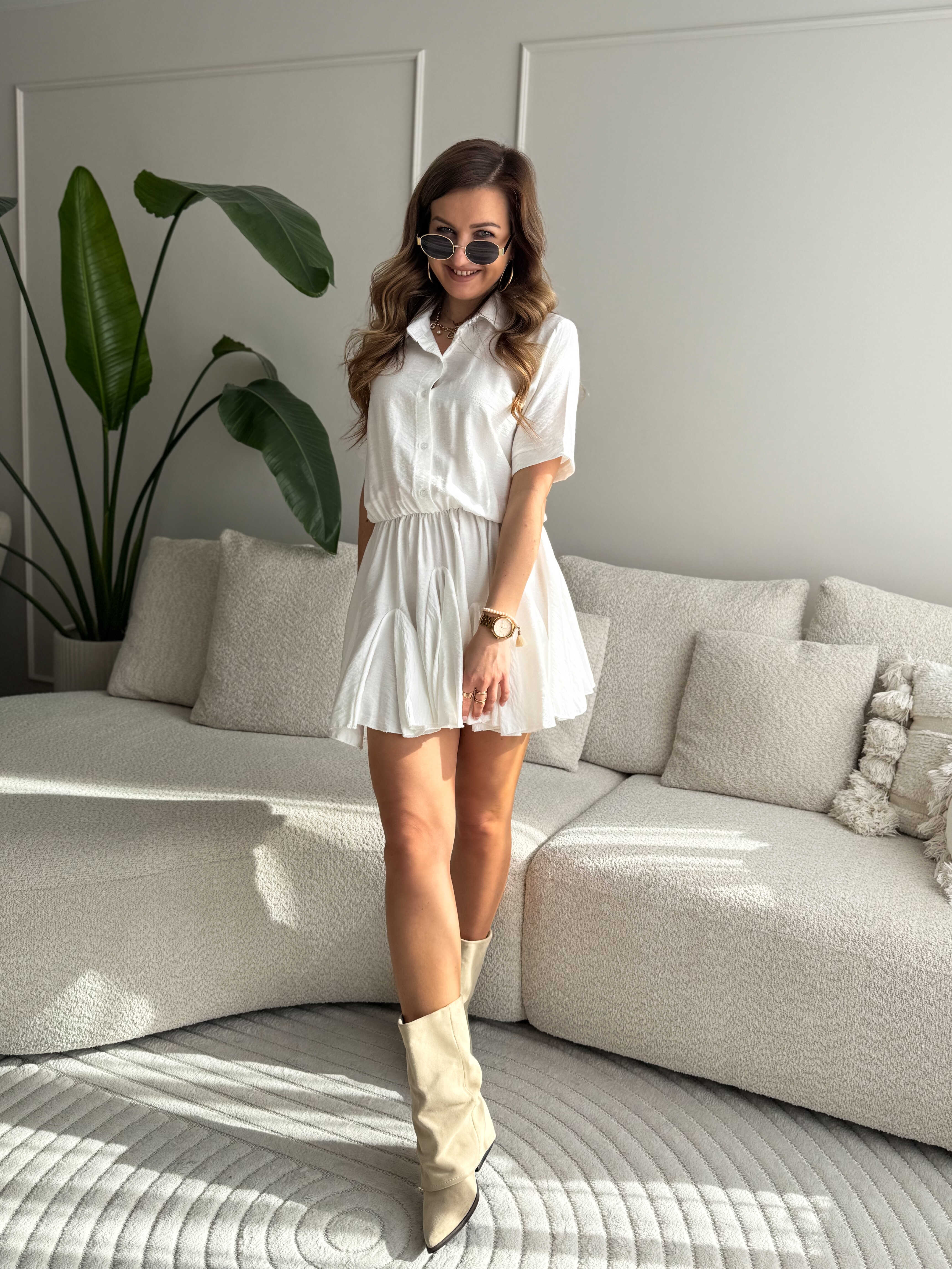 Mia Viscose Dress White
