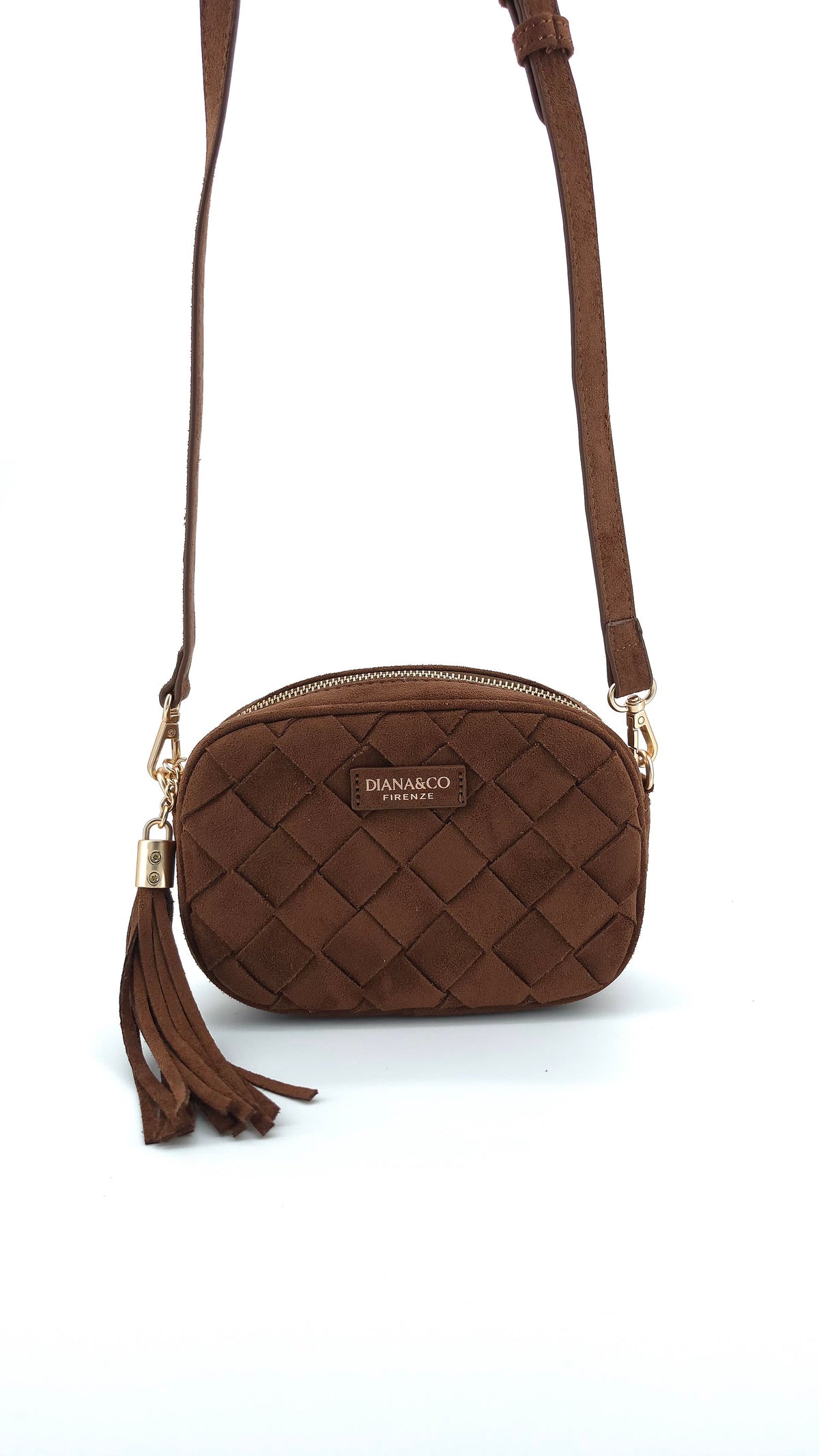 Mila Suede Crossbody Bag Carmel