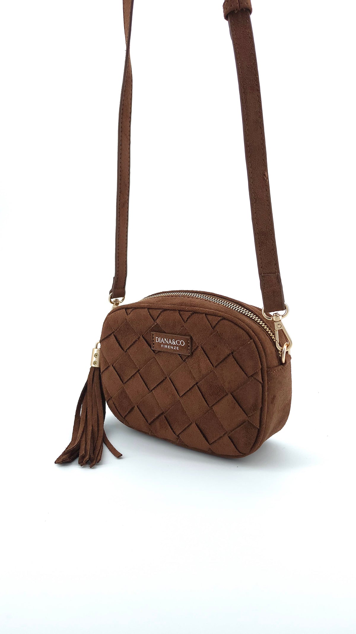 Mila Suede Crossbody Bag Carmel