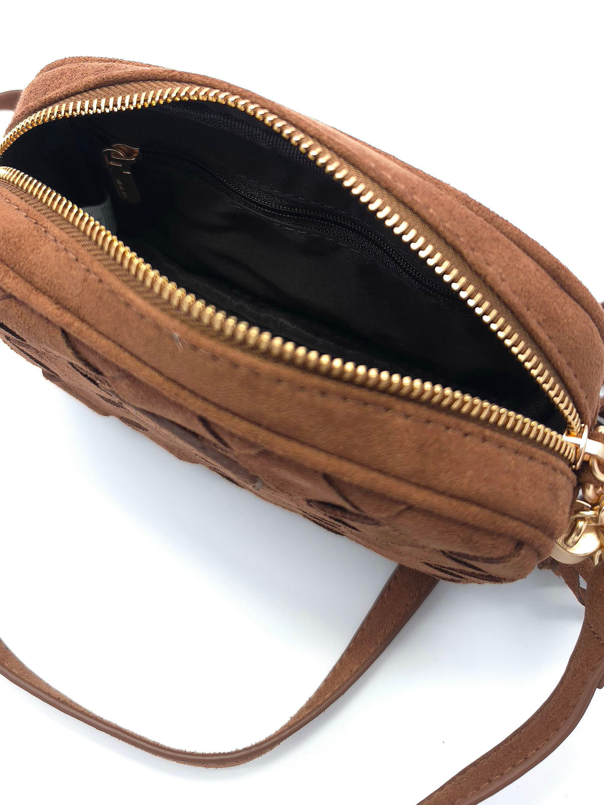 Mila Suede Crossbody Bag Carmel