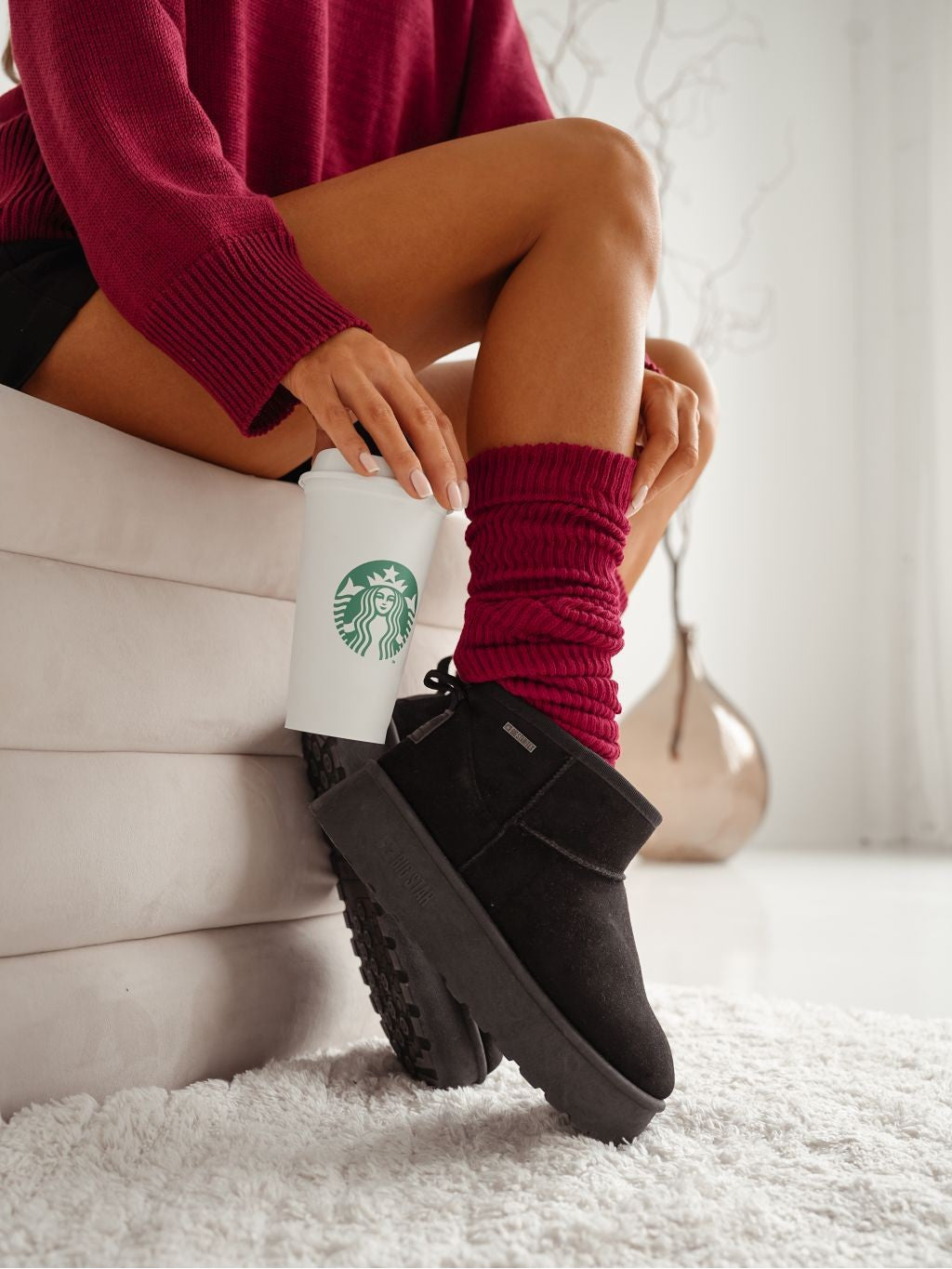 Beenwarmers Burgundy