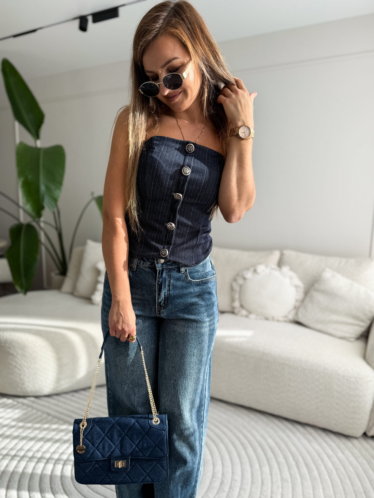 Elie Top Denim Blue