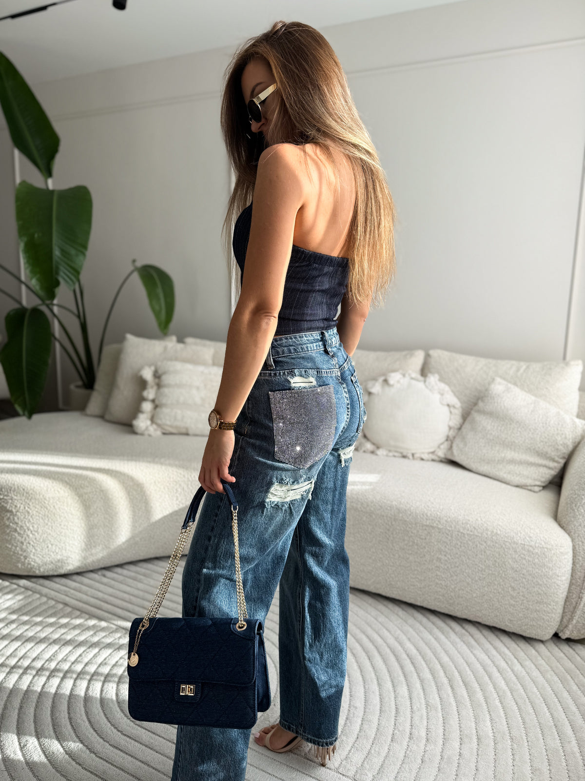 Elie Top Denim Blue
