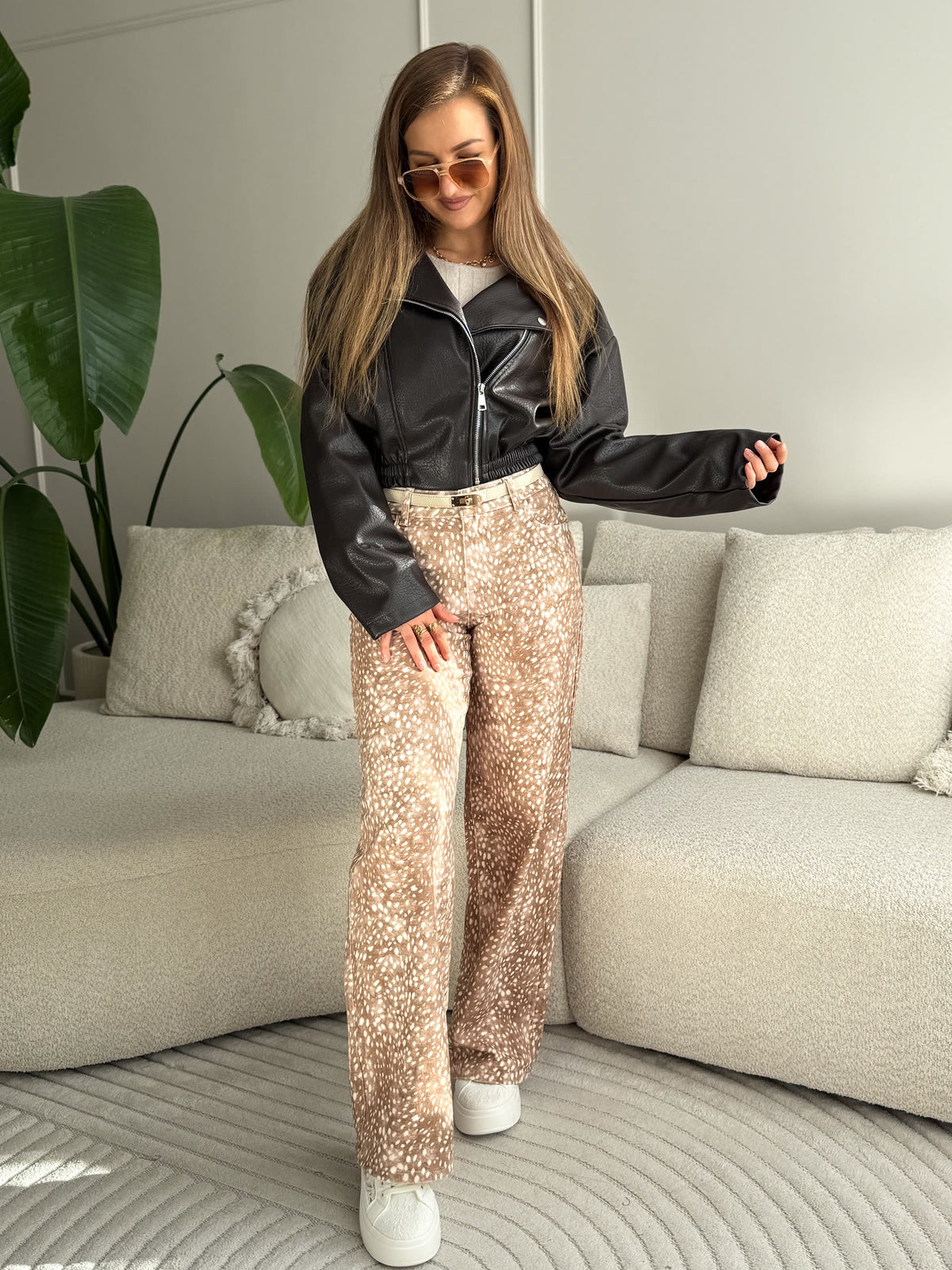 Bambi Wide Leg Jeans Light Brown