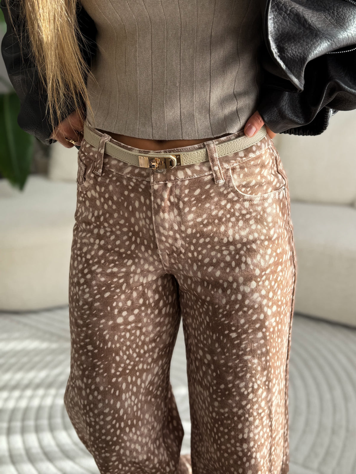 Bambi Wide Leg Jeans Light Brown
