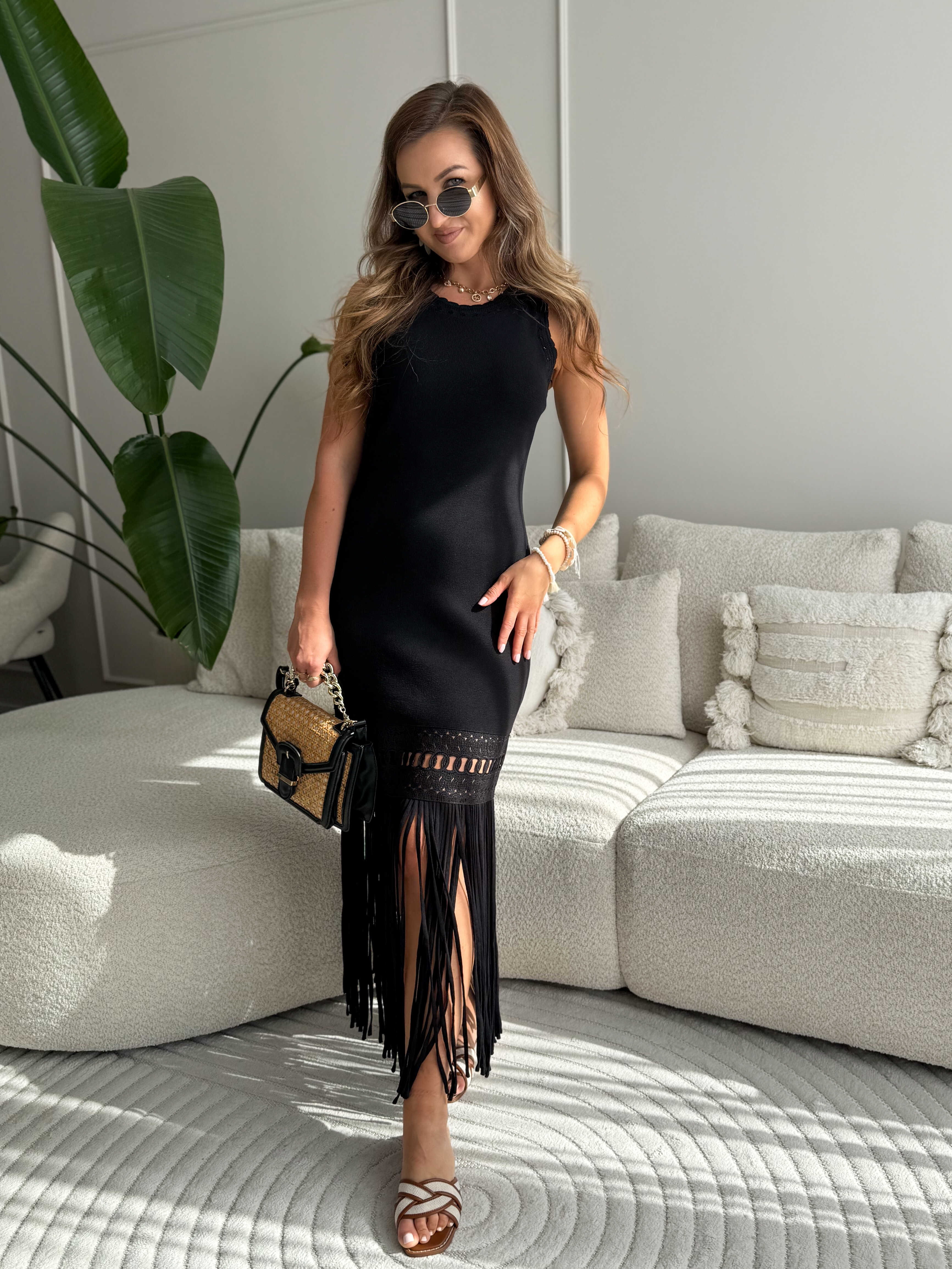 Lola Fringes Dress black