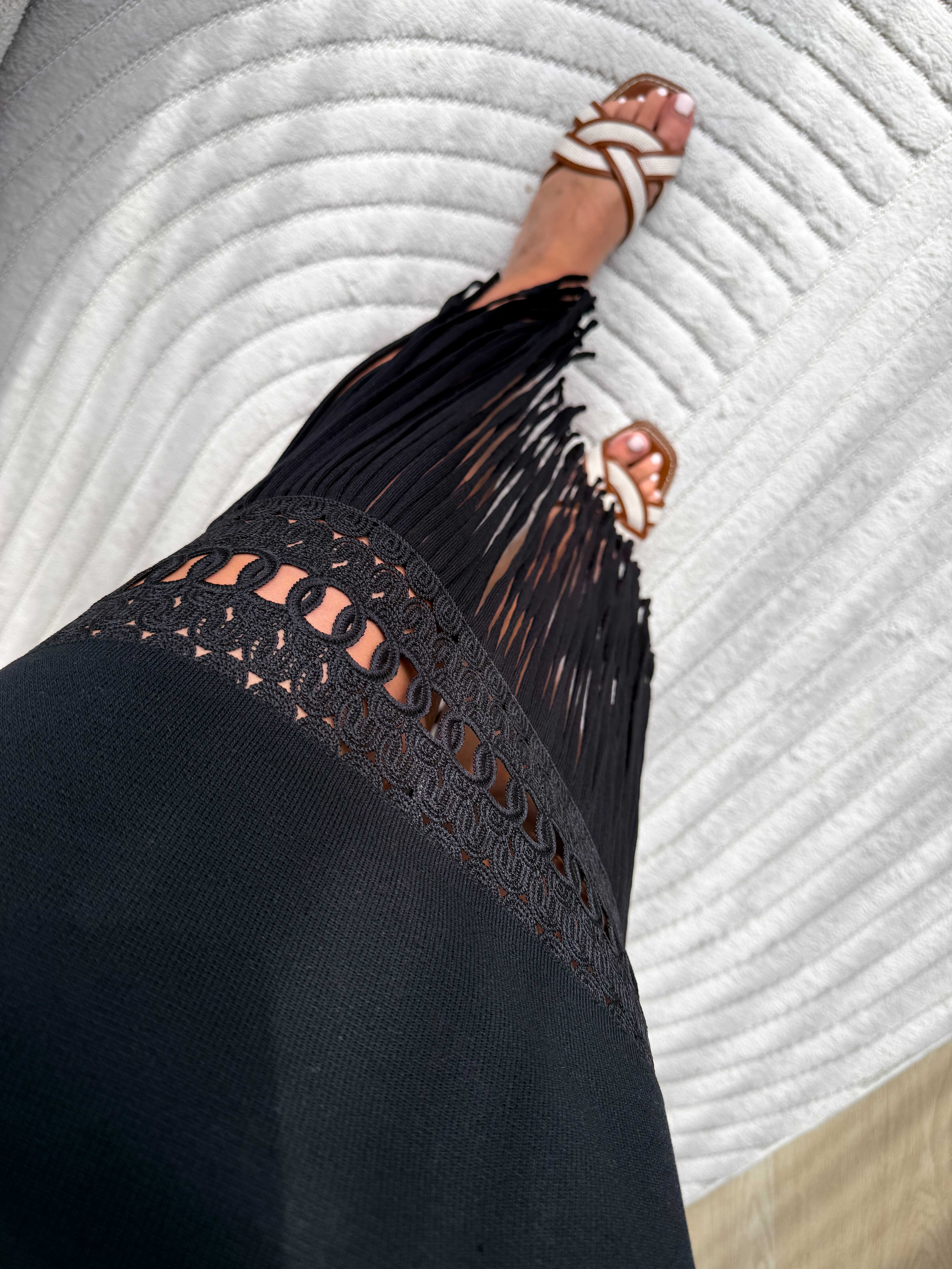 Lola Fringes Dress black