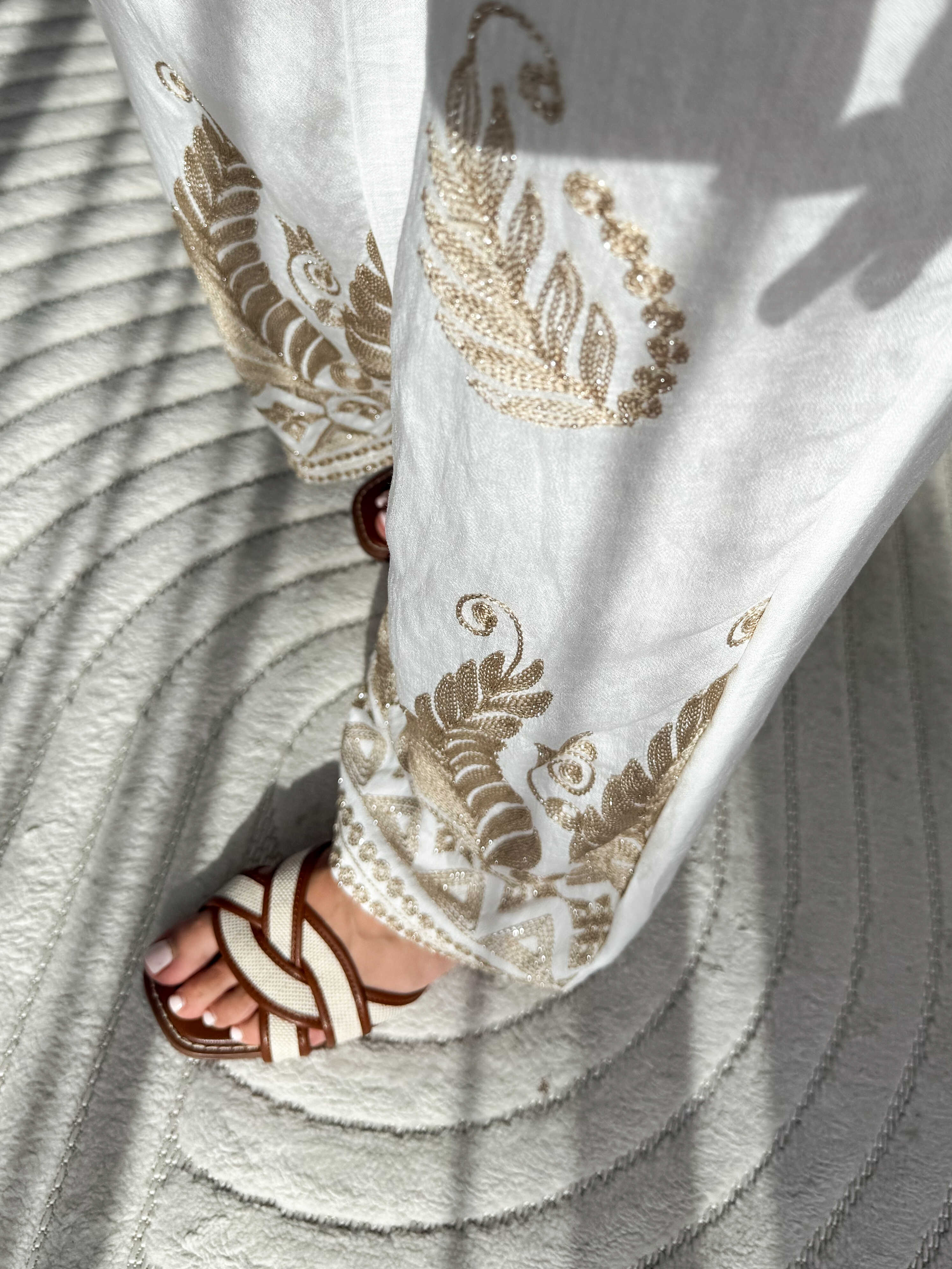 Welly Pants White / gold