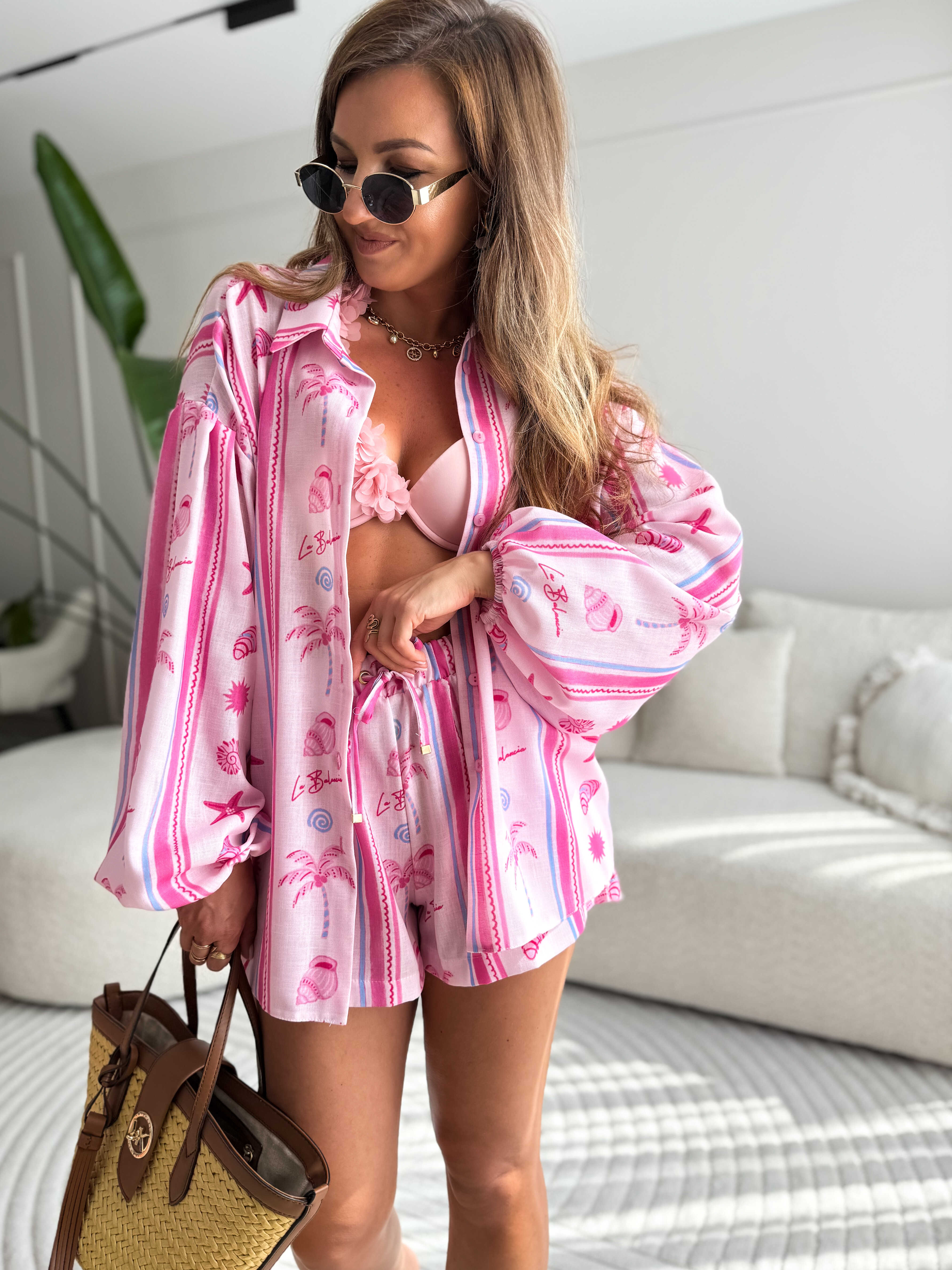 Mia Linen Set Pink