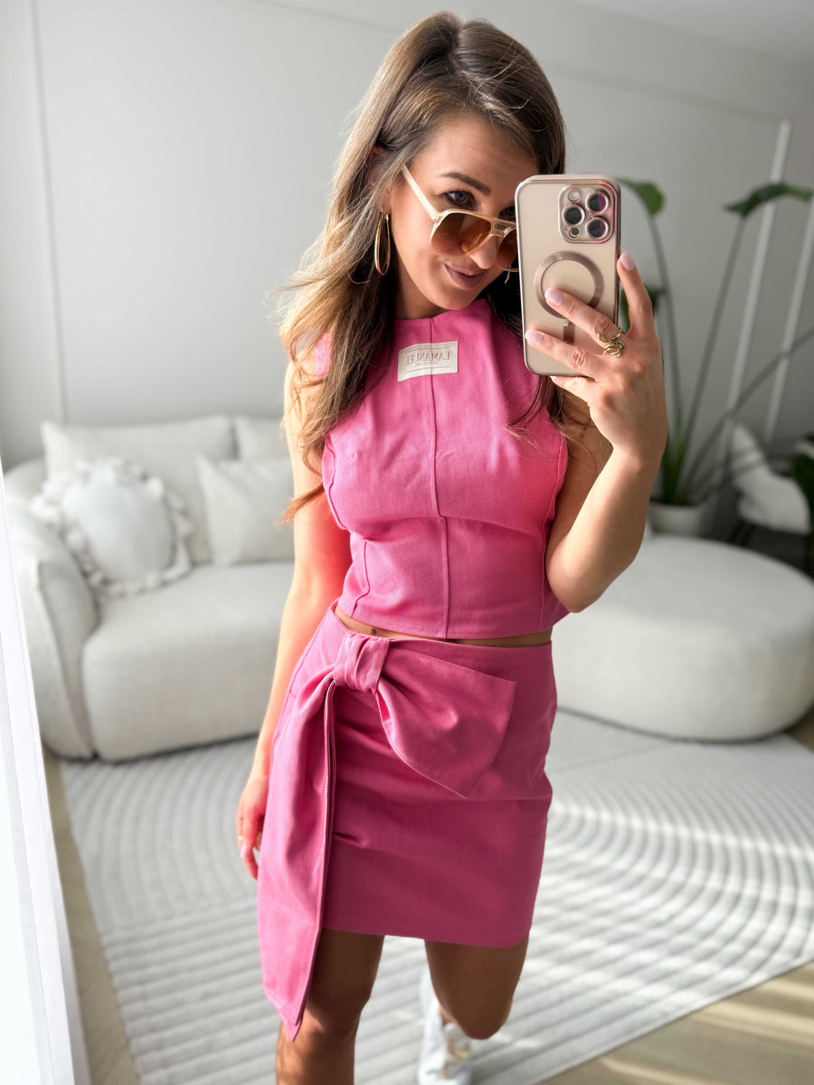 Victoria Denim skirt Pink