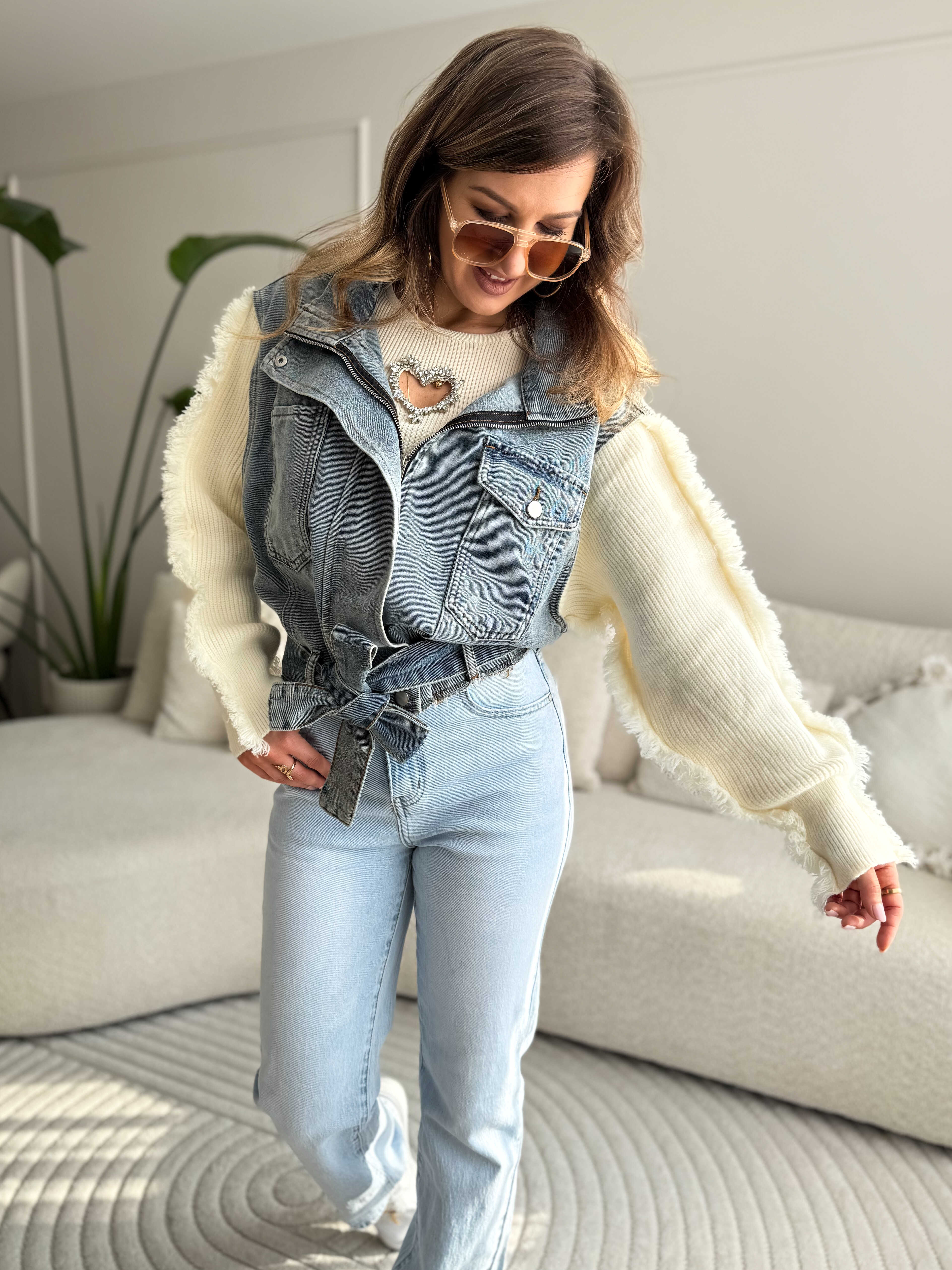 Evy Jacket Denim & Knit