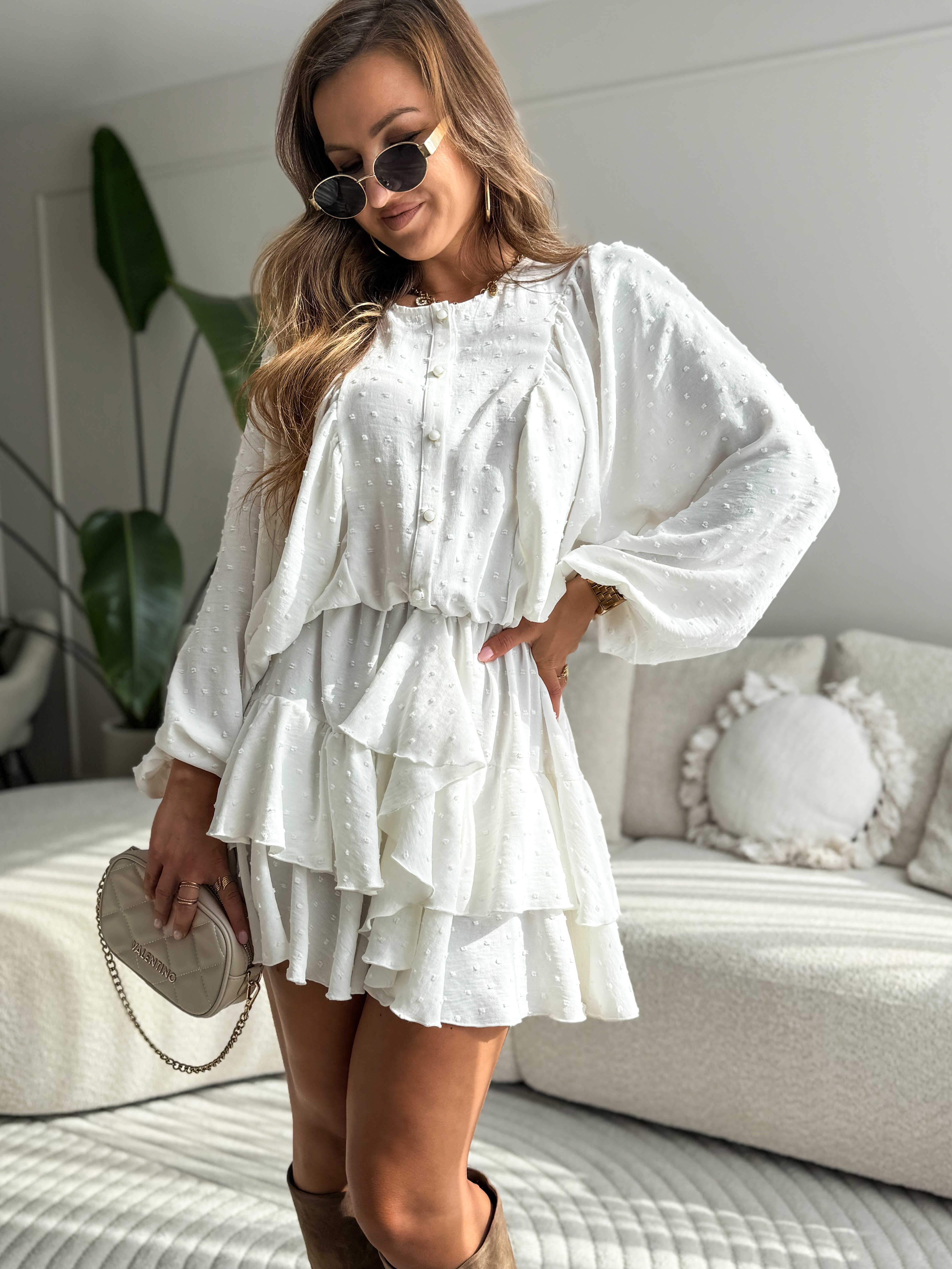 Rachel Dress Ecru